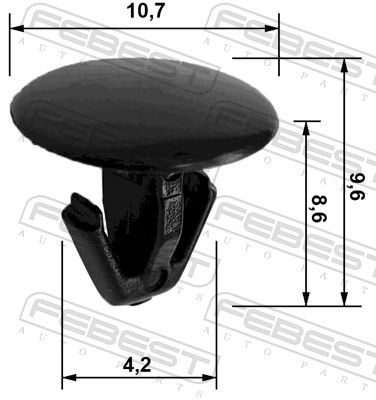 CLEMă DE PRINDERE IZOLAțIE CAPOTă MOTOR FEBEST 88570065 1