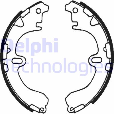 DELPHI LS1601 Ремкомплект барабанных колодок  для TOYOTA SPRINTER (Тойота Спринтер)