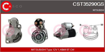 Стартер CASCO CST35290GS для MITSUBISHI OUTLANDER