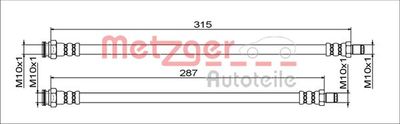 Тормозной шланг METZGER 4111791 для SMART FORTWO