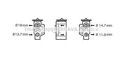 Расширительный клапан, кондиционер AVA QUALITY COOLING VN1243 для AUDI Q3