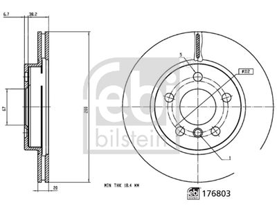 Bromsskiva FEBI BILSTEIN 176803