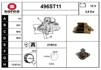 STARTCAR 496ST11 Стартер для TOYOTA COROLLA Liftback (_E10_) 1.3 XLI (EE101_) STARTCAR 496ST11 Стартер для TOYOTA COROLLA Liftback (_E10_) 1.3 XLI (EE101_)