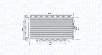 Конденсатор, кондиционер MAGNETI MARELLI 350203998000 для SUBARU IMPREZA