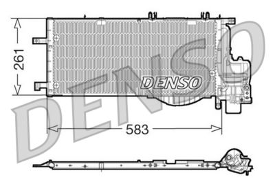 DENSO DCN20022 Радиатор кондиционера  для OPEL TIGRA (Опель Тигра)