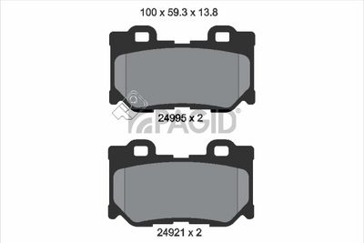 Zestaw klocków hamulcowych, hamulce tarczowe PAGID T1993N