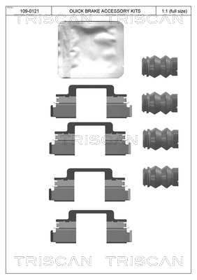 Комплектующие, колодки дискового тормоза TRISCAN 8105 291629 для FIAT FULLBACK