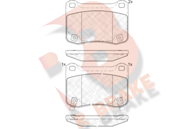 R BRAKE RB2015 Тормозные колодки и сигнализаторы  для LEXUS IS II (_E2_) IS F (USE20)