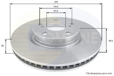 COMLINE ADC01136V Тормозные диски  для TOYOTA NOAH/VOXY (Тойота Ноах/воx)