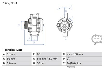 Alternator 0 986 047 840