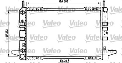 Радиатор, охлаждение двигателя VALEO 730586 для FORD SCORPIO