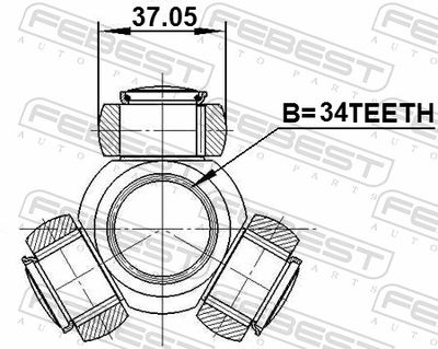 Spider Assembly, drive shaft 1016-CAP