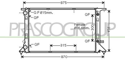 PRASCO AD024R010 Крышка радиатора  для AUDI A5 (Ауди А5)