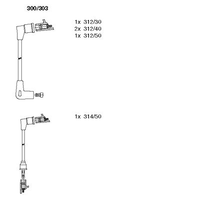 Комплект проводов зажигания BREMI 300/303 для HONDA PRELUDE