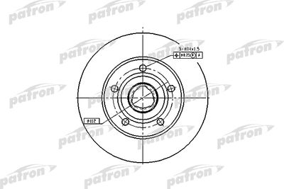 Тормозной диск PATRON PBD2771 для AUDI A4