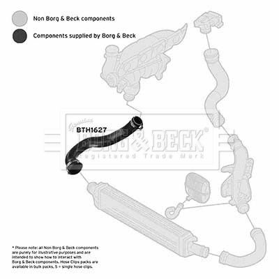 Charge Air Hose Borg & Beck BTH1627