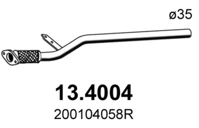 Rura wydechowa ASSO 13.4004