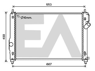 Радиатор, охлаждение двигателя EACLIMA 31R14013 для CHEVROLET AVEO