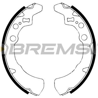BREMSI GF0671 Ремкомплект барабанных колодок  для DAIHATSU CUORE (Дайхатсу Куоре)