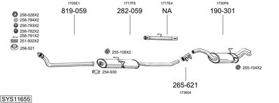 Układ wydechowy BOSAL SYS11655