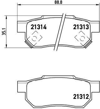 Комплект тормозных колодок, дисковый тормоз BREMBO P 28 017 для ROVER 25