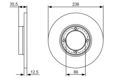 BOSCH 0 986 479 R81 Тормозной диск 