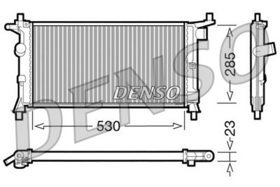 Радиатор, охлаждение двигателя DENSO DRM20037 для CHEVROLET CORSA