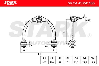 носач, окачване на колелата STARK SKCA-0050365