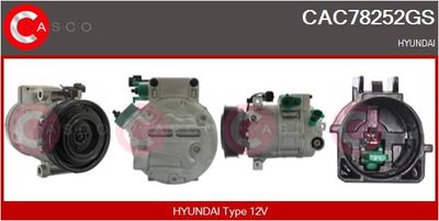 Компрессор, кондиционер CASCO CAC78252GS для HYUNDAI ix55