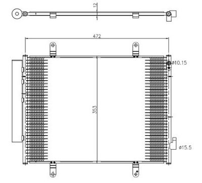 KONDENSATOR KLIMAANLAGE NRF 350371 5