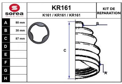 EAI KR161 Пыльник шруса  для PEUGEOT  (Пежо 4008)