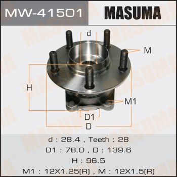 Комплект подшипника ступицы колеса MASUMA MW-41501 для AUSTIN ALLEGRO