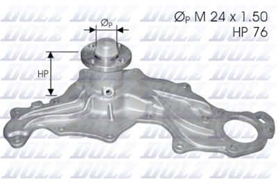 Водяной насос, охлаждение двигателя DOLZ F122 для FORD SIERRA