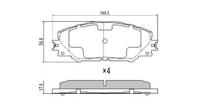 Комплект тормозных колодок, дисковый тормоз FREMAX FBP-1568 для TOYOTA MATRIX