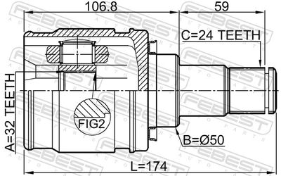 Joint Kit, drive shaft 0111-ACV51LH