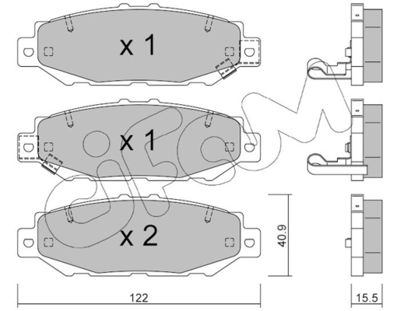 Комплект тормозных колодок, дисковый тормоз CIFAM 822-759-0 для TOYOTA ARISTO