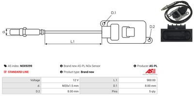 SENZOR NOX INJECTIE ADITIV AS-PL NOX9299 2