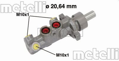 Главный тормозной цилиндр METELLI 05-0708 для TOYOTA YARIS