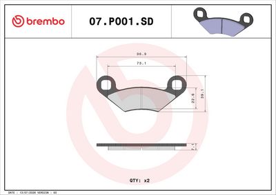 Bremseklodser BREMBO 07PO01SD