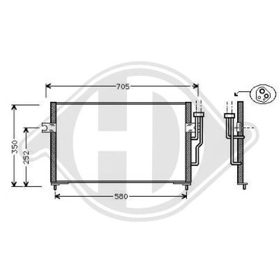 DIEDERICHS DCC1270 Конденсатор, кондиционер 