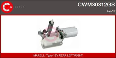 CASCO CWM30312GS Двигатель стеклоочистителя  для LANCIA Y (840_) 1.2 (840AA, 840AF1A)