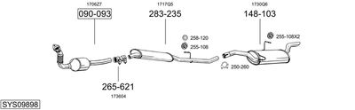 Układ wydechowy BOSAL SYS09898