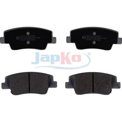 комплект спирачно феродо, дискови спирачки JAPKO 51K17