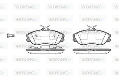 Комплект тормозных колодок, дисковый тормоз WOKING P3763.20 для AUDI CABRIOLET