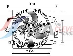VENTILATOR RADIATOR AVA Clever Choice FD7567