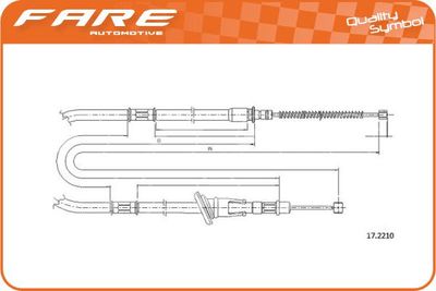 Тросик, cтояночный тормоз FARE SA 18496 для MITSUBISHI SPACE
