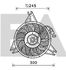 Вентилятор, охлаждение двигателя EACLIMA 33V28067 для HYUNDAI H-1