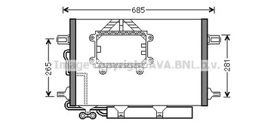 Конденсатор, кондиционер AVA QUALITY COOLING MS5562D для MERCEDES-BENZ CLS