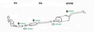 Глушитель выхлопных газов конечный GT Exhausts GFO790 для FORD RANGER