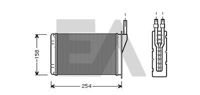 EACLIMA 45C60004 Радиатор печки  для RENAULT EXPRESS (Рено Еxпресс)